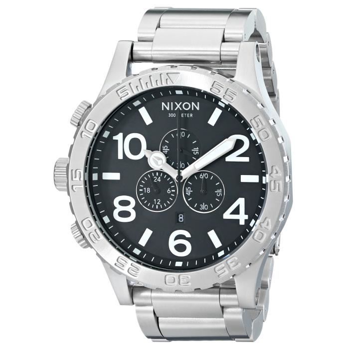 Nixon Montre Homme Chronographe Quartz avec Bracelet en Acier Inoxydable – 1000 A083