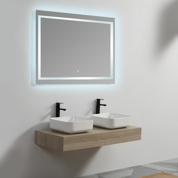 Plan sous vasque - MDF 19 mm - Plaqué en Bois - 120x50 cm - Tendance