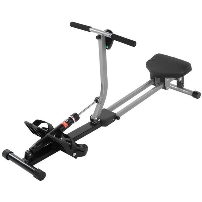 Rameurs D'Appartement Rameur Hydraulique Pliable Réglable Rameur de Fitness Multifonctionnel à Domicile Équipement d'Exercice-HUA