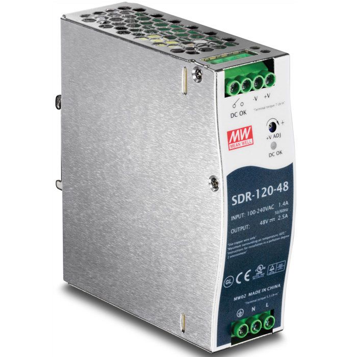 TRENDNET Module d'Alimentation Propriétaire TI-S12048 - 120 W - Rail DIN - 120 V AC, 230 V AC Entrée - 48 V DC Sortie - 91%