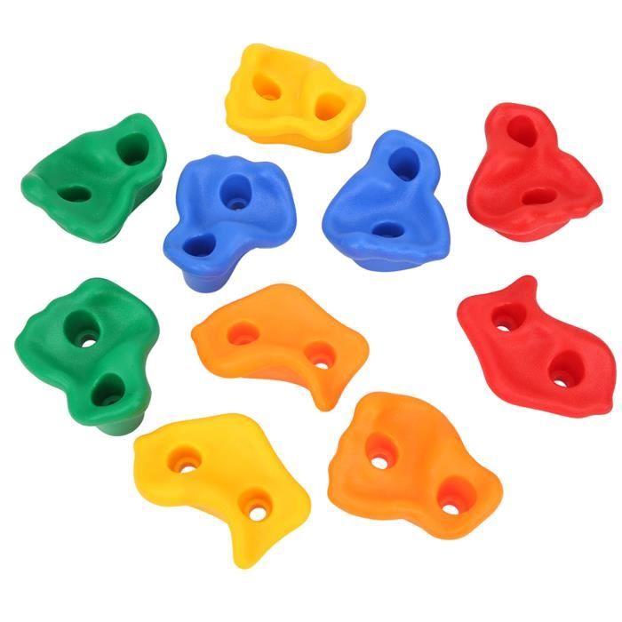 VINGVO Cales d'escalade Ensemble de Cales de Mur d'Escalade pour Enfants Accessoire d'Équipement de Terrain de Jeu Pratique Coloré