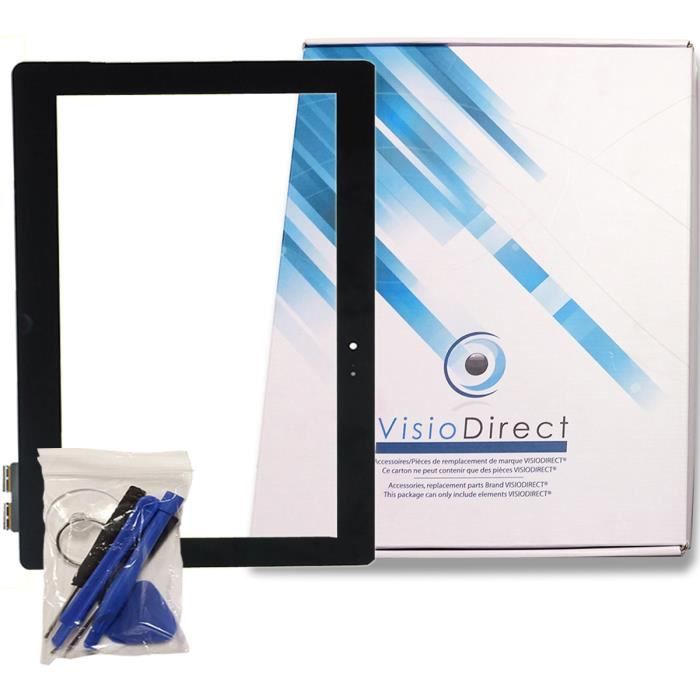 Vitre ecran tactile pour Asus Transformer Book T100TAM tablette noire - Visiodirect