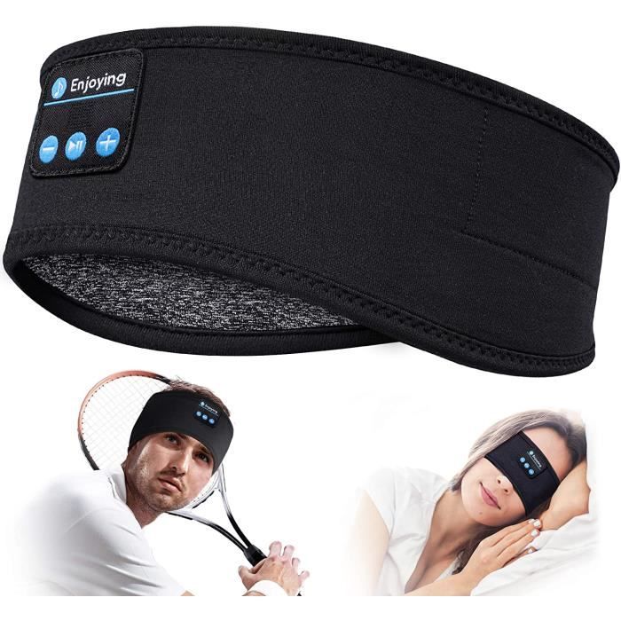 Casque de sommeil Bandeau de foulard Bluetooth Musique sans fil Bandeau de sport Masque de musique de sommeil intégré