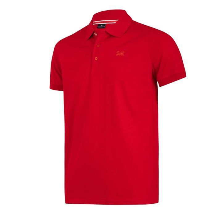 Polo Athletic club - Polo avec Lion, Polo a Manches Courtes, Homme, Rouge