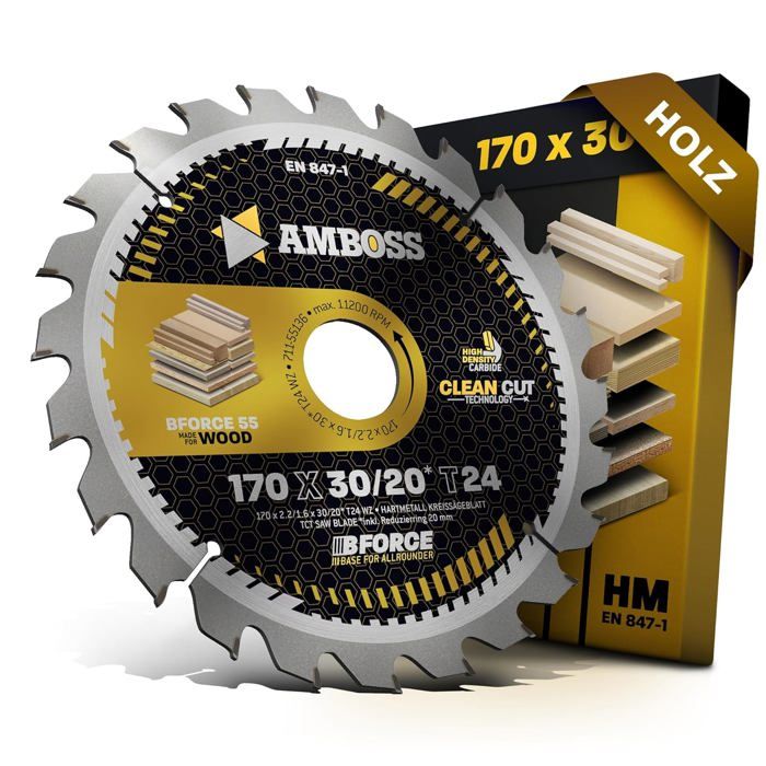 Lame de scie circulaire en métal dur 170x30mm 20 dents 24 dents ...