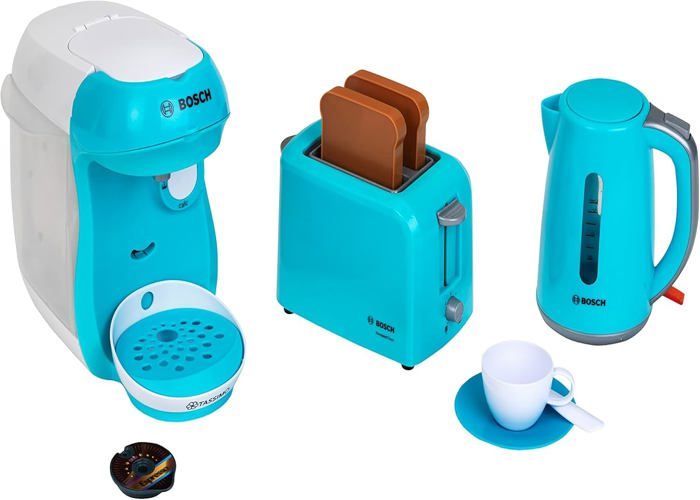 Smoby Tefal Petit Déjeuner – Grille-pain Et Cafetière à Fonctions Mécaniques – 2 Tasses Et 2 Cuillères – Jeu D'imitation Dès 3 Ans