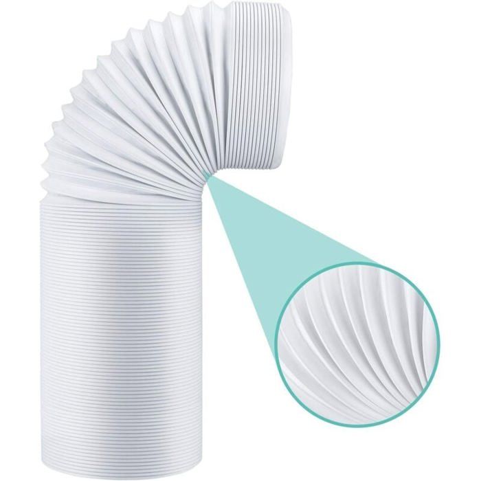Tuyau Climatiseur Mobile Diamètre 13CM Tuyau dEvacuation Flexible PP Tube de Ventilation Universel Tuyau déchappement Kit