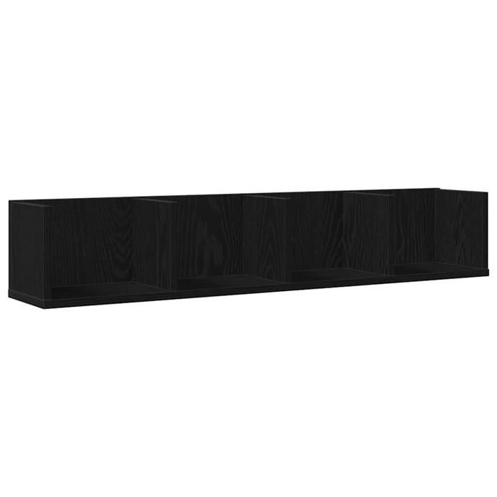 Étagère murale moderne - vidaXL - Chêne noir - Bois dingénierie - 100x18x18 cm - 4 étagères - Durable - Montage mural