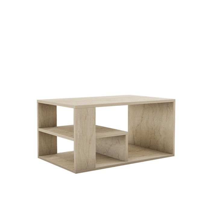Table basse en bois Eros - 80 x 40 x 50 cm - Travertin Table basse en bois Eros - 80 x 40 x 50 cm - Travertin