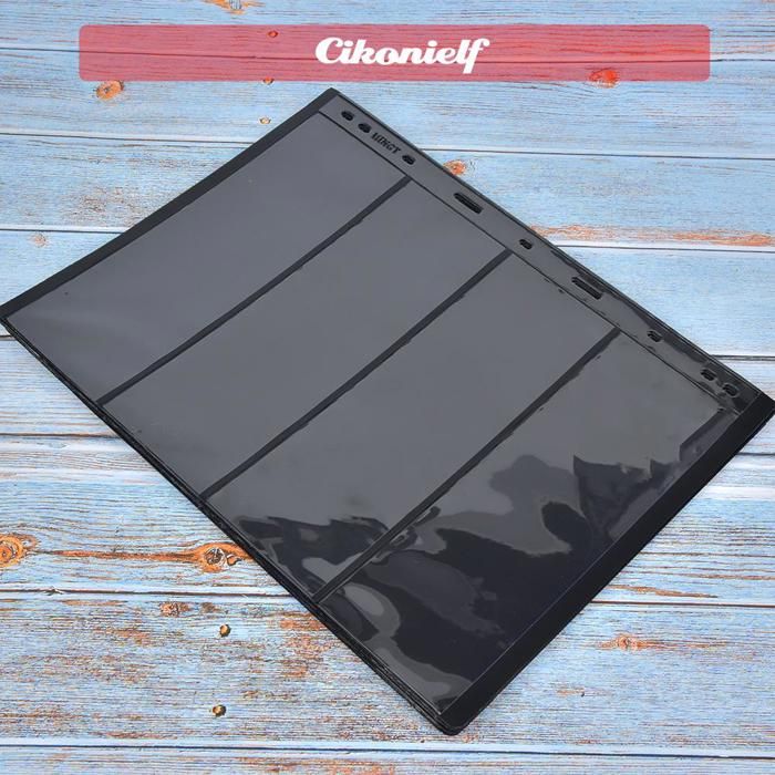 Feuilles Pages D'Album Timbres – 4 Lignes Sur Fond Noir – 10 Pièces – Standard 218x280mm – Collection