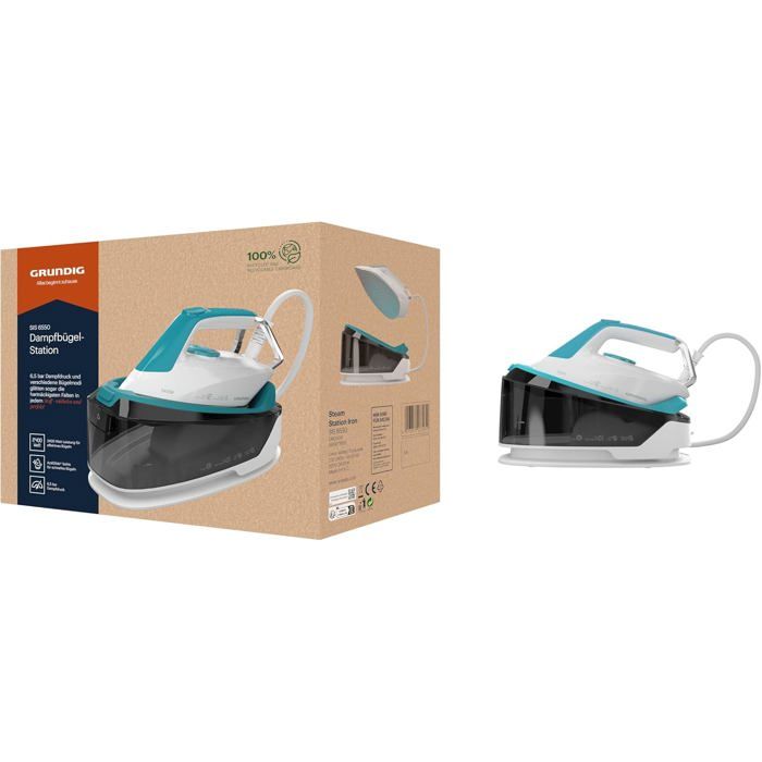 Fer à repasser vapeur - TRAHOO - 2400 W - 65 bar - 110 g/min vapeur - 360 g/min pressing - Semelle céramique - Trahoo