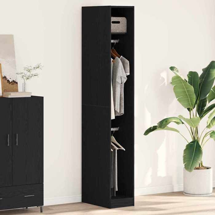 Seasonal SaleSuport vêtements 1 PC - SWEETY - Armoire Penderie moderne - Bois ancien 30x50x200cm - bois dingénierie706628