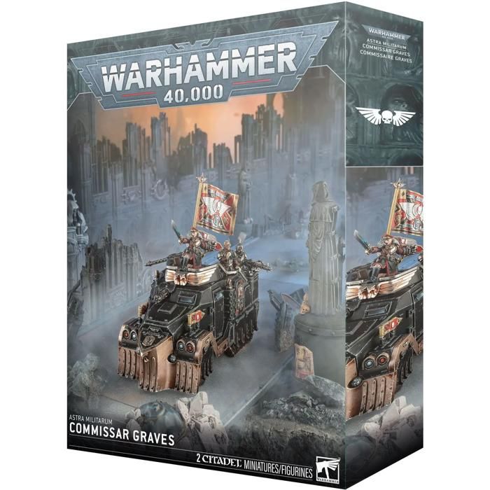 Figurine - GAMES WORKSHOP - Commissaire Graves - Astra Militarum - Noir - Modélisme