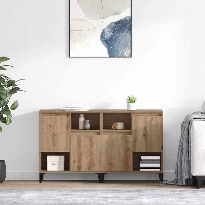 Marron Buffets 2 pcs Chêne artisanal 60x35x70 cm Bois dingénierie - Meuble Rangement LV30720