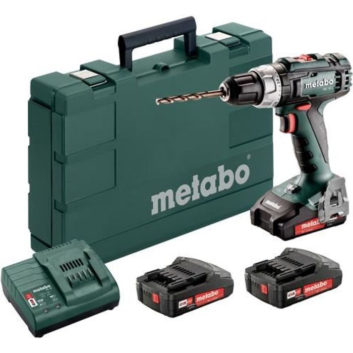 Metabo Perceuse Visseuse Sans Fil Metabo 18 V 2 Ah Li Ion 3 Batteries Mallette 602321540 Achat Vente Perceuse Metabo Perceuse Visseuse Sans Fil Metabo 18 V 2 Ah Li Ion 3 Batteries Mallette 602321540 Cdiscount