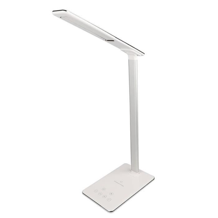 Lampe de Bureau LED avec Chargeur sans Fil & Port USB noir | Leroy Merlin