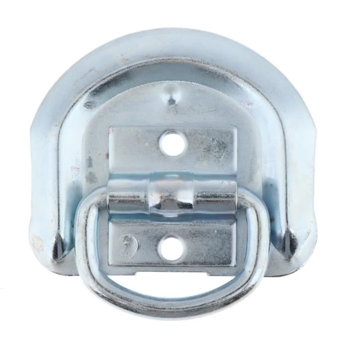Lot De 8 Anneaux D'arrimage En D En Acier Inox - Pour Remorque, Voiture, Van, Camping-car - Fixation Facile, Capacité 200kg Par Crochet - 3