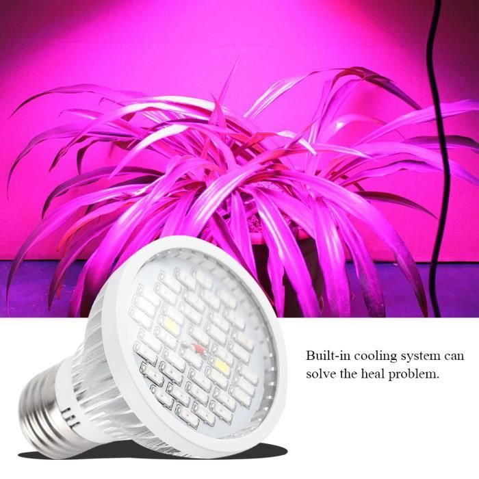 Lampe de croissance de plantes d'intérieur Lumière à spectre complet croissante Ampoule de 40 LED E27 -YES