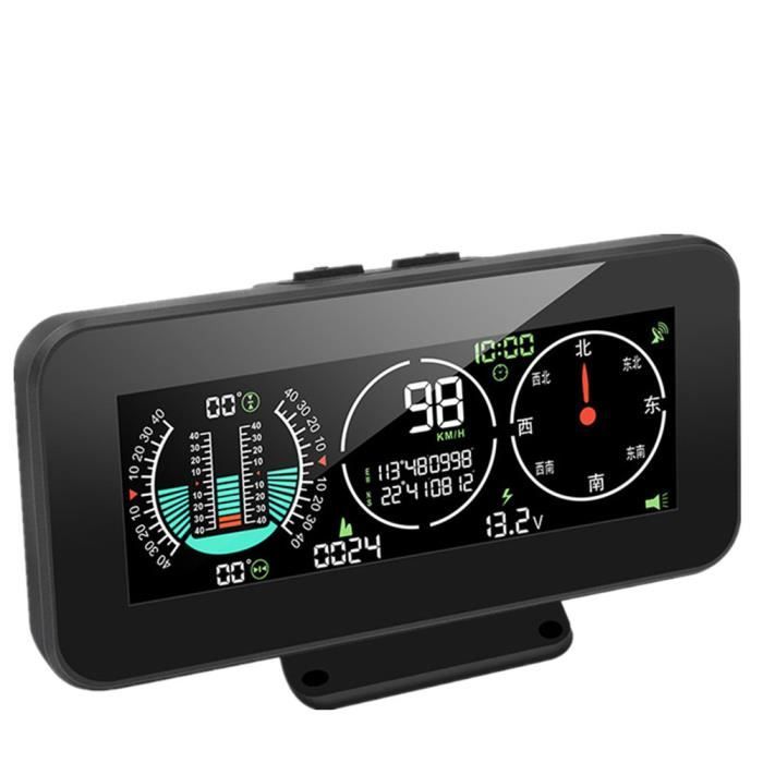 OURANTOOLS X95 GPS Inclinomètre Numérique - Angle Pente, HUD Vitesse & Altitude Pour Voiture SUV Camping