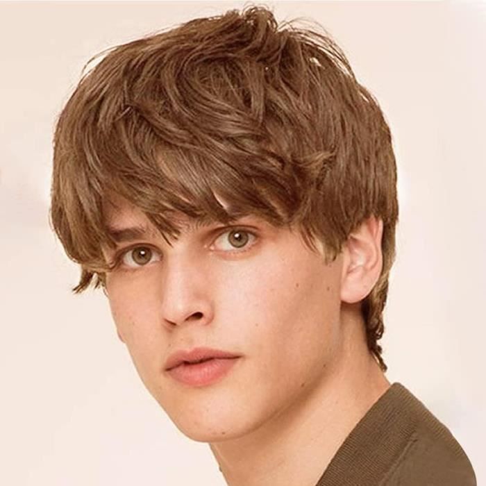 Perruque Homme Cheveux Courts Bruns 70S 80S Disco Perruques