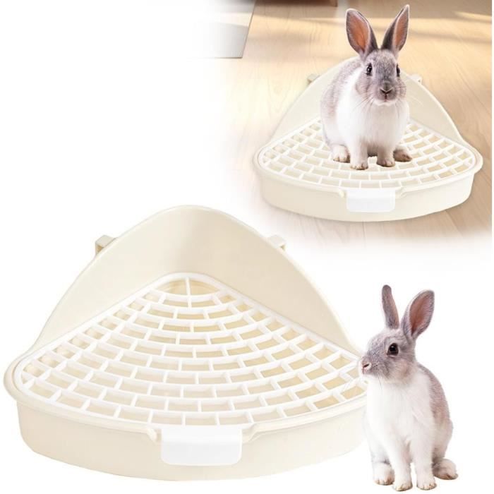 Bac à litière pour animaux - MARQUE - Bac à litière Lapin - Plastique durable - Hygiénique - Facile à nettoyer