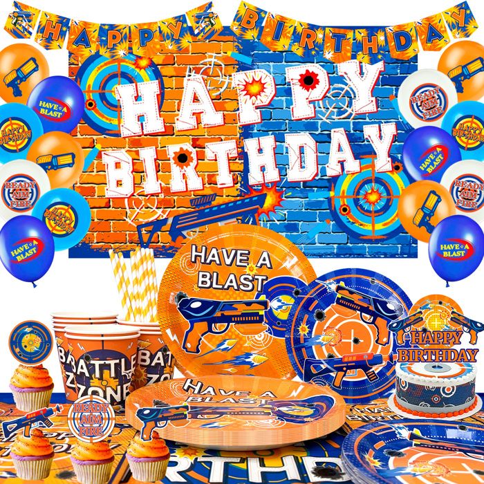 Kit De Décoration D'anniversaire Pixel, 107 Pièces Kits D