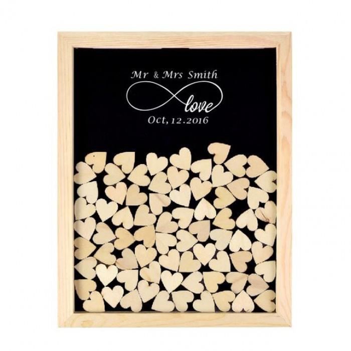 Version Noir 30x38 5cm Personnalise En Bois Drop Top Cadre De