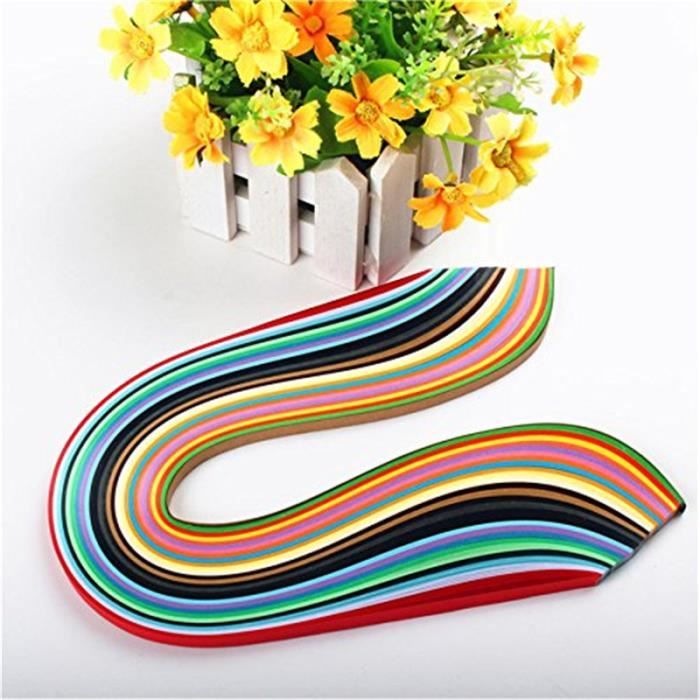 Papier Quilling 120 Bandes Couleurs Unies - Largeur 5 Mm, Longueur 52 Cm - Loisir Créatif DIY