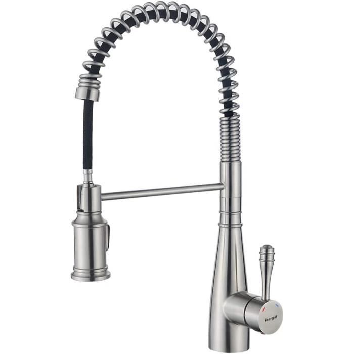 Robinet Extractible Intelligent Avec Affichage Température - Pivot 360°, Portée 60 Cm, Pour Cuisine Et Buanderie - 7