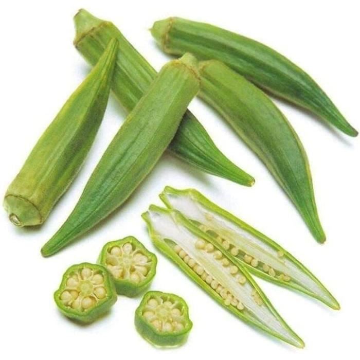 60 pièces Graines de gombo Peut être utilisé dans les jardins de ferme pour cultiver des graines de légumes exotiques des légu[855]