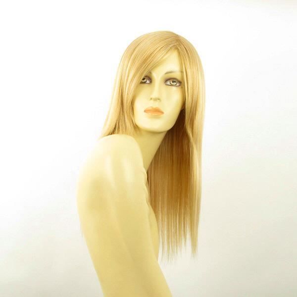 perruque blonde mi longue