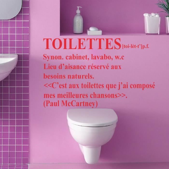 Stickers Toilettes Wc Lettrage Humour Citation Paul Mc Cartney Rouge 850x430 Mm Cdiscount Maison Stickers Toilettes Wc Lettrage Humour Citation Paul Mc Cartney Rouge 850x430 Mm Cdiscount Maison