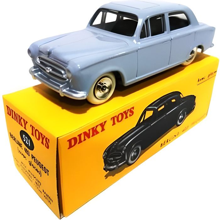 Vehicule miniature Voiture 1 43 Dinky Toys DeAgostini Peugeot 403 berline bleu 521. Cdiscount Jeux Jouets
