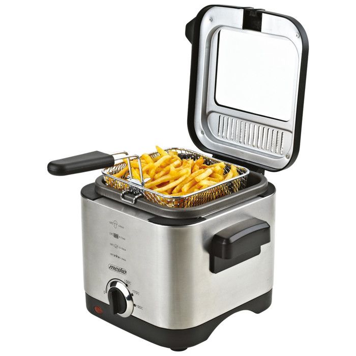 Friteuse 900w profonde 1,5 l - filtre dans le couvercle - ms 4910