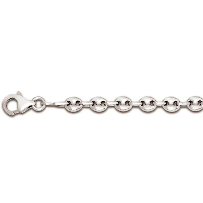 Chaine collier homme maille grain de café en ar…