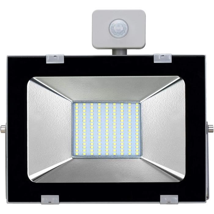 HAPYLUMI Projecteur LED 100W, 2 Pièces 10000LM 6500K Blanc Froid Spot Exterieur LED Super Lumineux, IP67 Étanche Phare Extérieur Éclairage de Sécurité pour Terrasse Jardin Patio Garage Parking