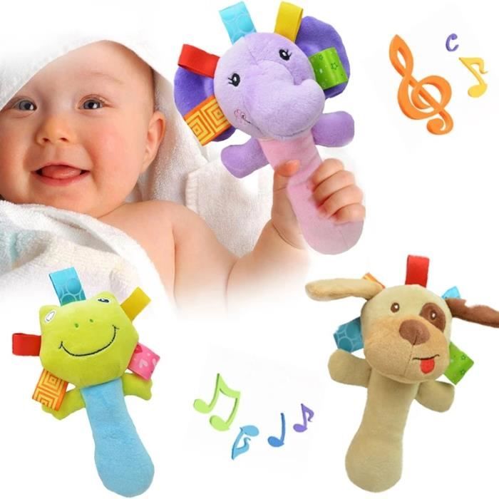 Jouets Pour Bebes 3 12 Mois Jeux De Puzzle Pour Nouveau Nes Peluche Dessin Anime Cloche De Marcheur Pour Bebe Hochet Cdiscount Puericulture Eveil Bebe
