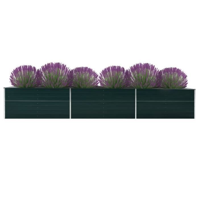 Jardiniere Bac A Fleur Rectangulaire Pour Jardin Terrasse Et Balcon Acier Galvanise 480 X 80 X 45 Cm Vert Achat Vente Jardiniere Bac A Fleur Jardiniere Bac A Fleur Cdiscount