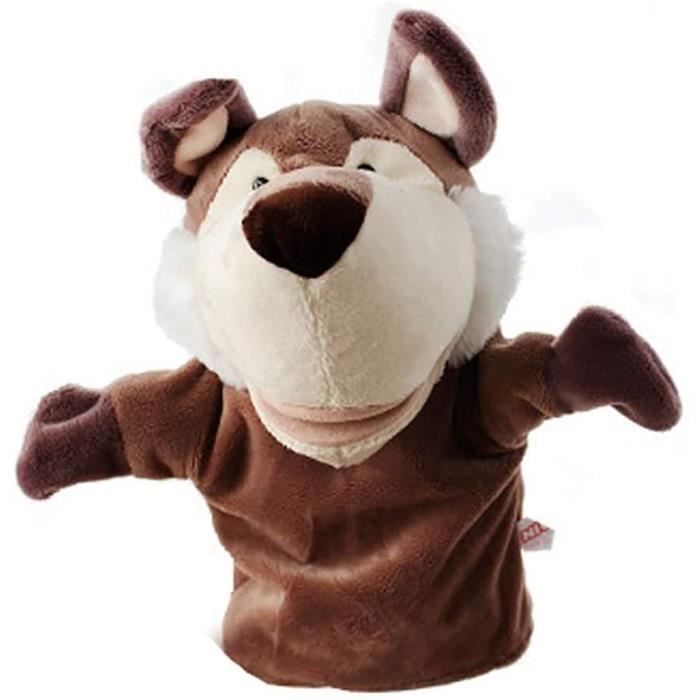 Marionnette à Main Animal de Ferme Jouet Interactif avec Bouche Mobile pour Jeu de Rôle Narratif Marionnette en Peluche Douce pour Enfants Adultes Idéal pour Jeu de Simulation et Performances 110G