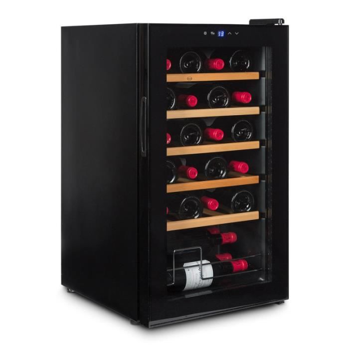 Cave à vin 24 bouteilles Vinobox - Noir - Humidité constante - Éclairage intérieur - Système no-frost