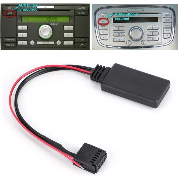 Adaptateur Audio Sans Fil De Câble Aux-In De Module De Voiture Adapté Pour Ford Focus / Mondeo / Fiesta 6000 Cd -NIM