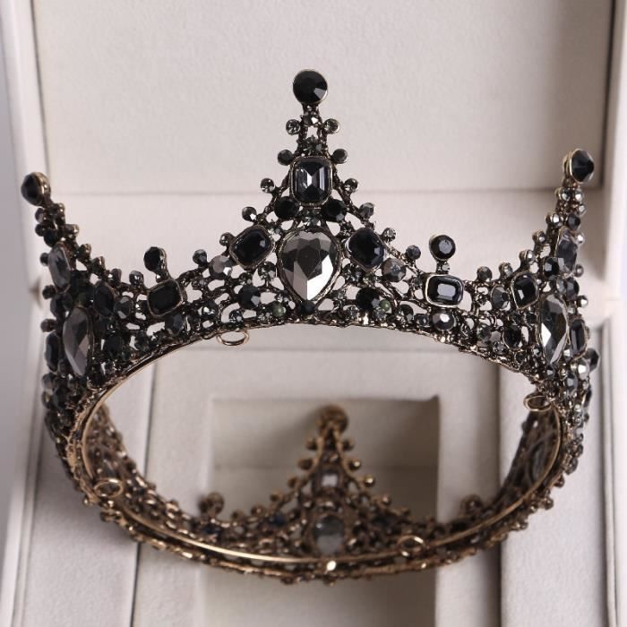 Diadème Couronne En Cristal Pour Femme - Style Baroque Vintage - Or Rose