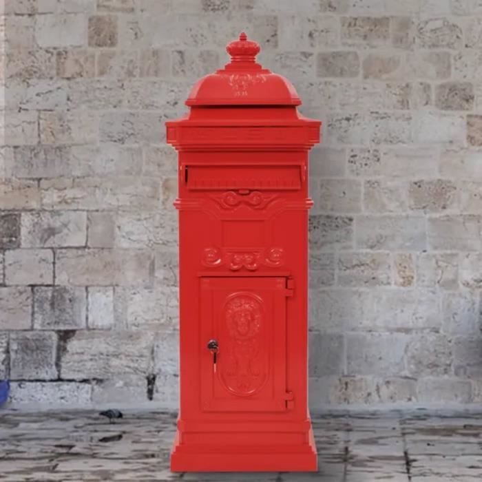 Boîte aux lettres , style antique anglais, aluminium inox Rouge -HB065 -  Cdiscount Bricolage