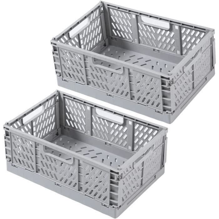Boîtes De Rangement Sous Lit Pliables - Lot De 2 - 90x42x18cm - Gris Noir - Idéal Couvertures, Vêtements