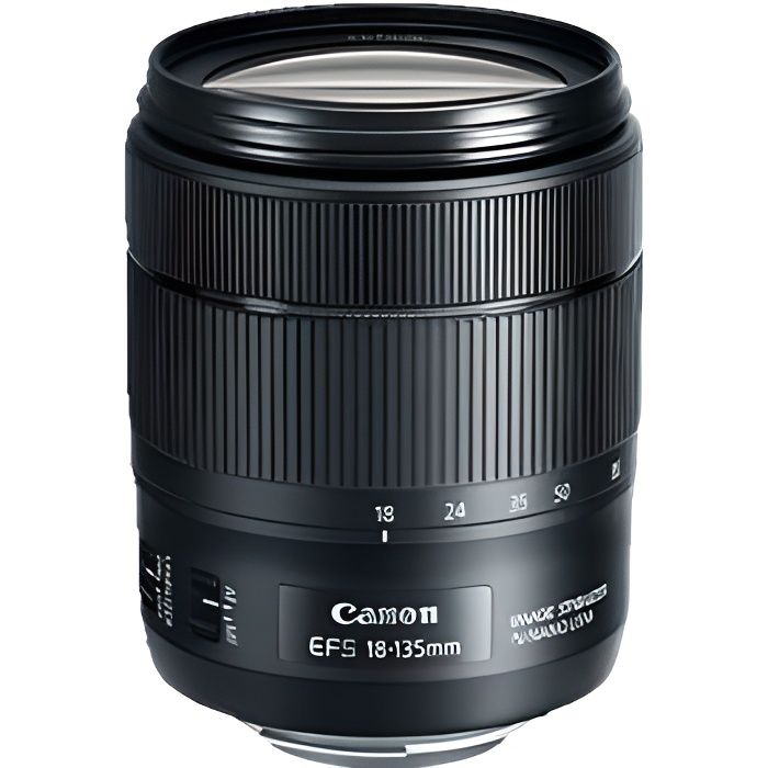 Objectif à zoom grand angle EF-S 18-135 mm - Canon - Nano USM - Stabilisateur d'image optique
