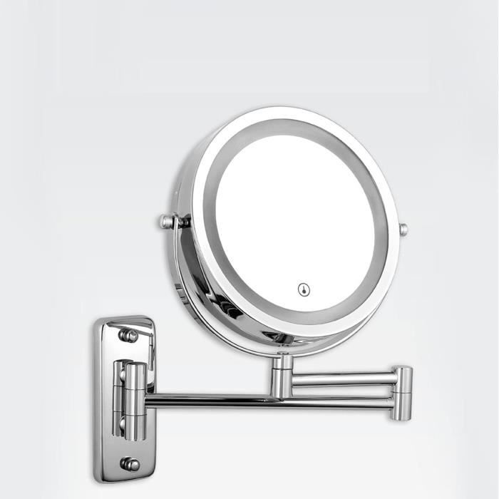 MIROIR MURAL PLIANT GROSSISSANT AVEC BOITE