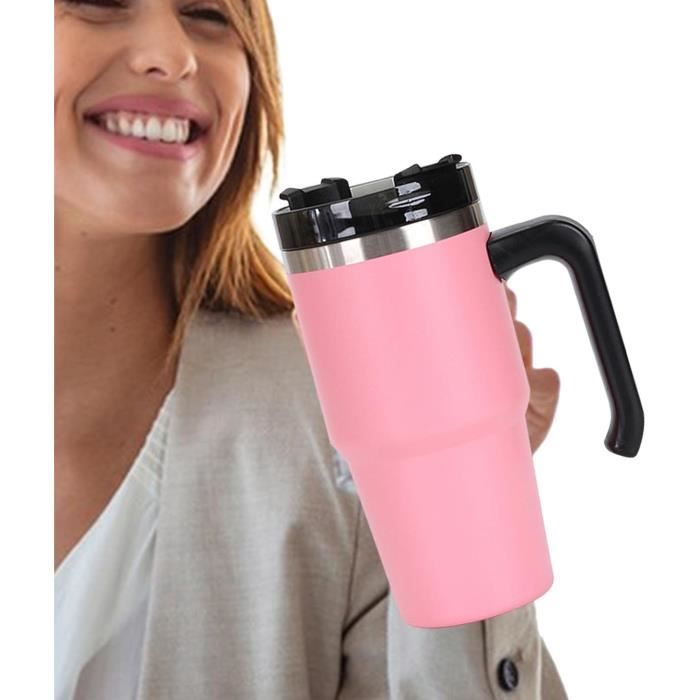 Gobelet Isotherme Inox 900ml Avec Paille Rabattable Et Poignée - Garde Le Chaud/froid 12h - B&Co