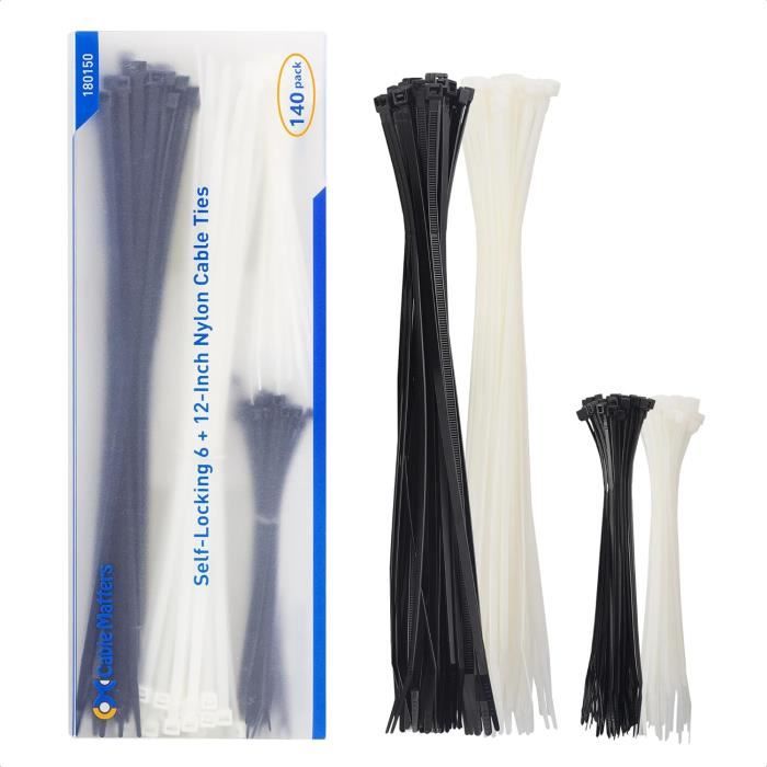 50 Attaches Rapides En Nylon Pour Câbles Auto - Fixation Sans Outils - Résistantes Aux UV Et Températures Extrêmes - 1