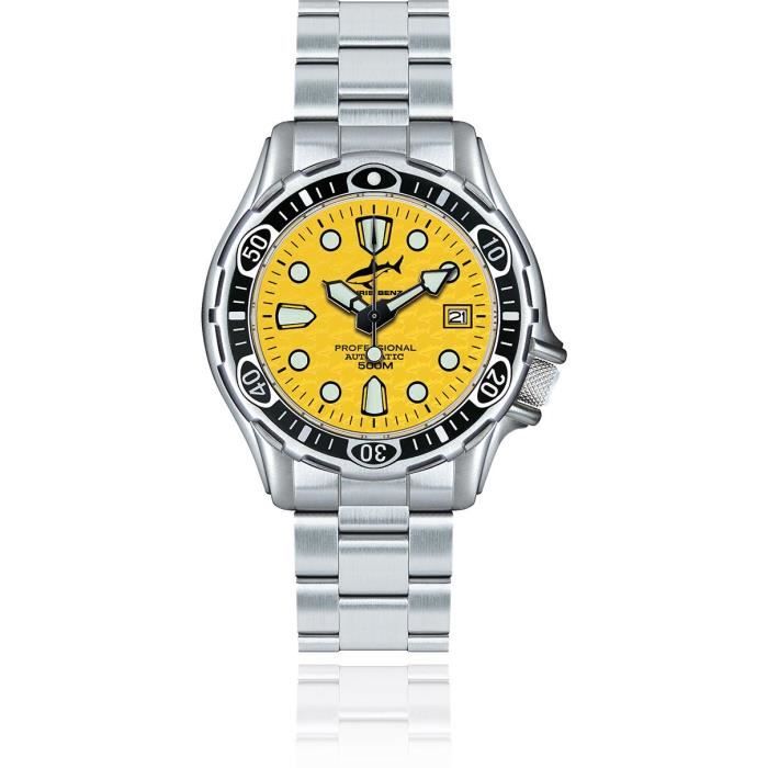 Chris Benz Deep 500m Automatik CB-500A-Y-MB Montre Automatique pour hommes  Montre Plongée - Cdiscount Bijouterie