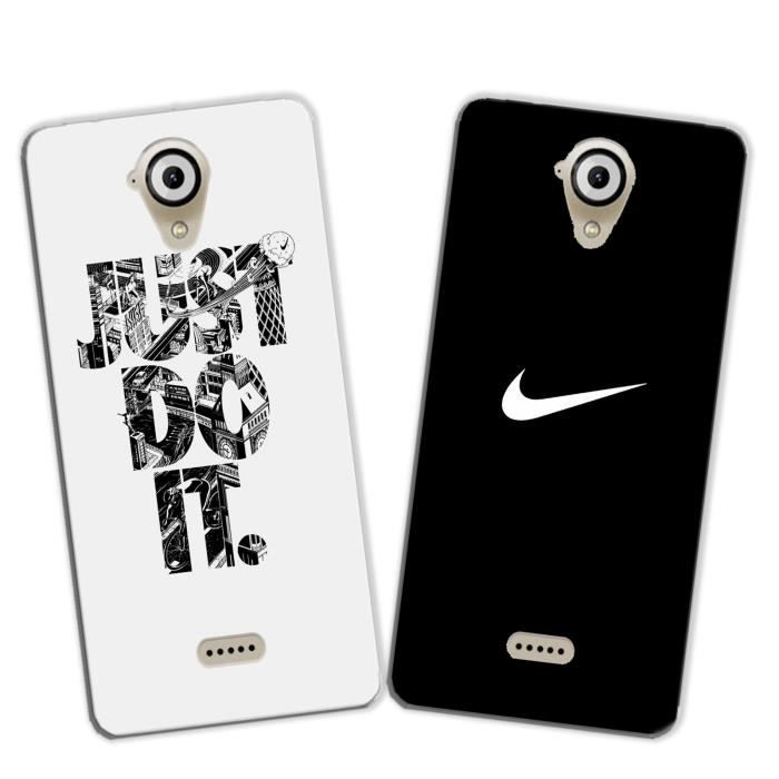 2 X Coque Wiko U Feel Lite Nike Doux Souple TPU Housse tui Pour